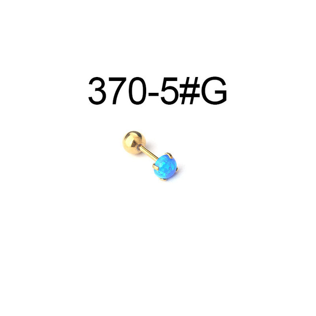 2/3/4mm Mini Opal Stone Stud Earrings for Women 2021 Trend Jewelry Ear Cuffs 20G Stainless Steel Piercing Small Earrings