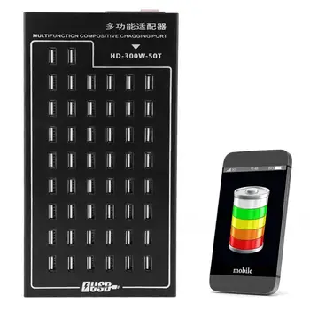

1 pcs Multi USB Smart Charging Station HD-300W-50T DC 5V 2A 50 Port USB Charger EU Plug 220V