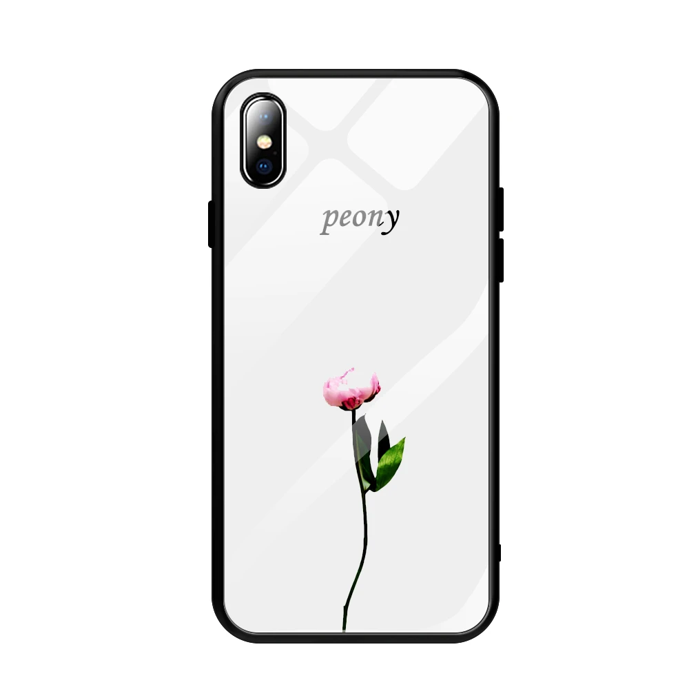 Чехол для iPhone XS MAX XR 6 6S 7 8 Plus прозрачные чехлы для телефона из закаленного стекла с узором чехол для iPhone XS Max XR 10 Ультратонкий чехол - Цвет: 11
