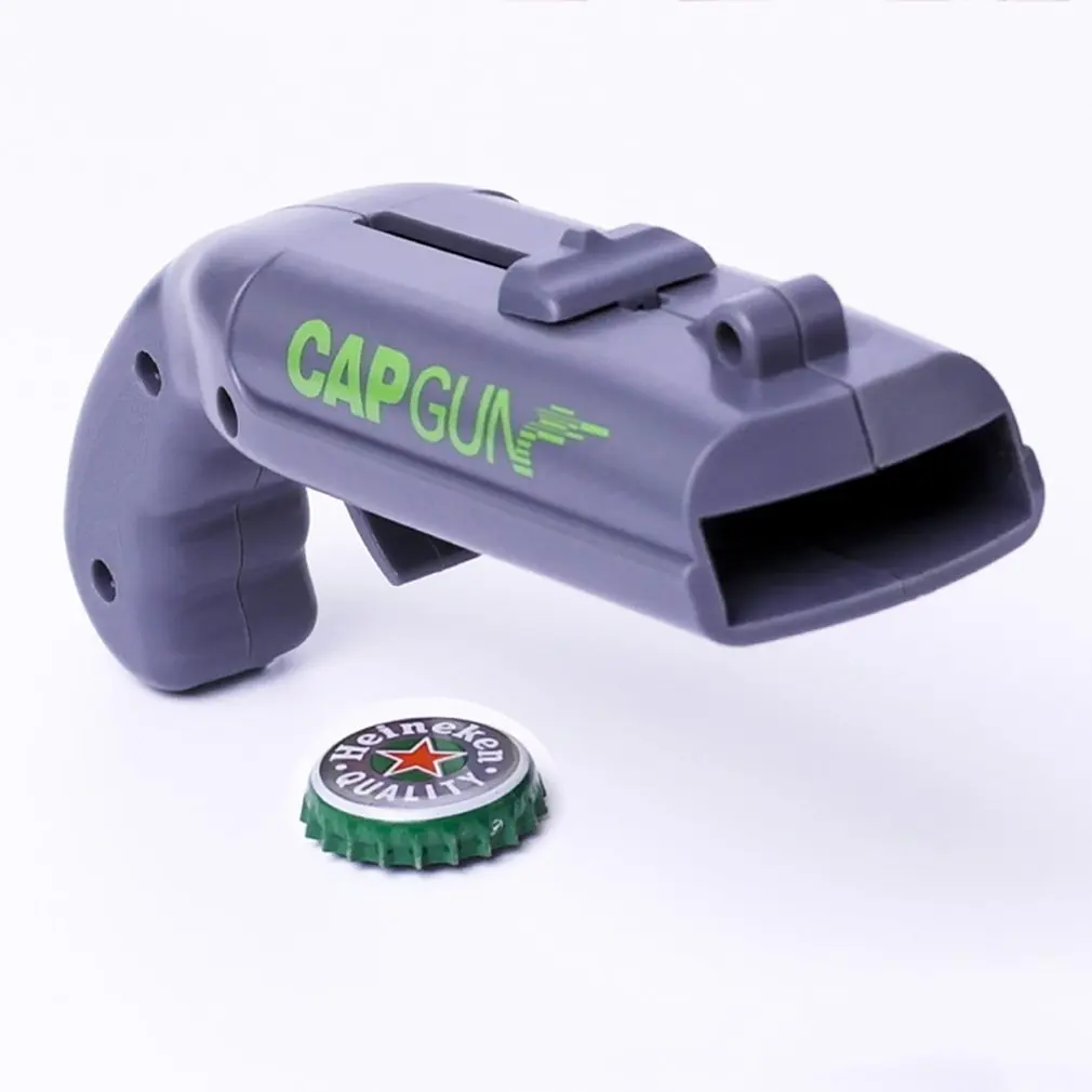 Bottle Opener Gun Shape,Bottle Opener Plastic Gun Launcher Shooter Beer Openers Easily Recycle Caps for Party Drinking