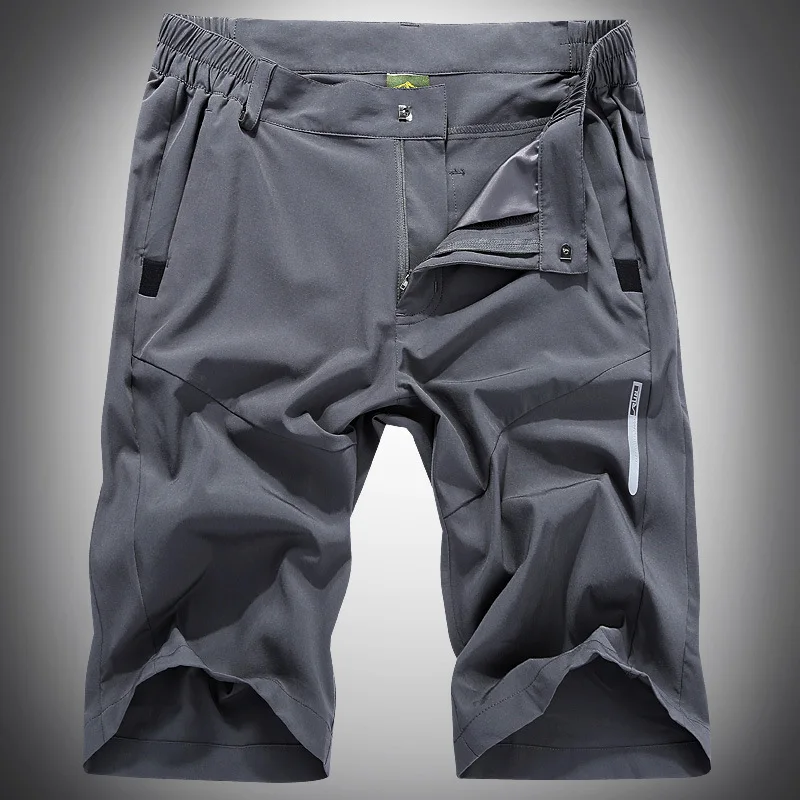 

Summer New Stretch Quick-Drying Shorts Men's Outdoor Sports Shorts Elastic Waist Adjustable Solid Color Breathable Fabric shorts