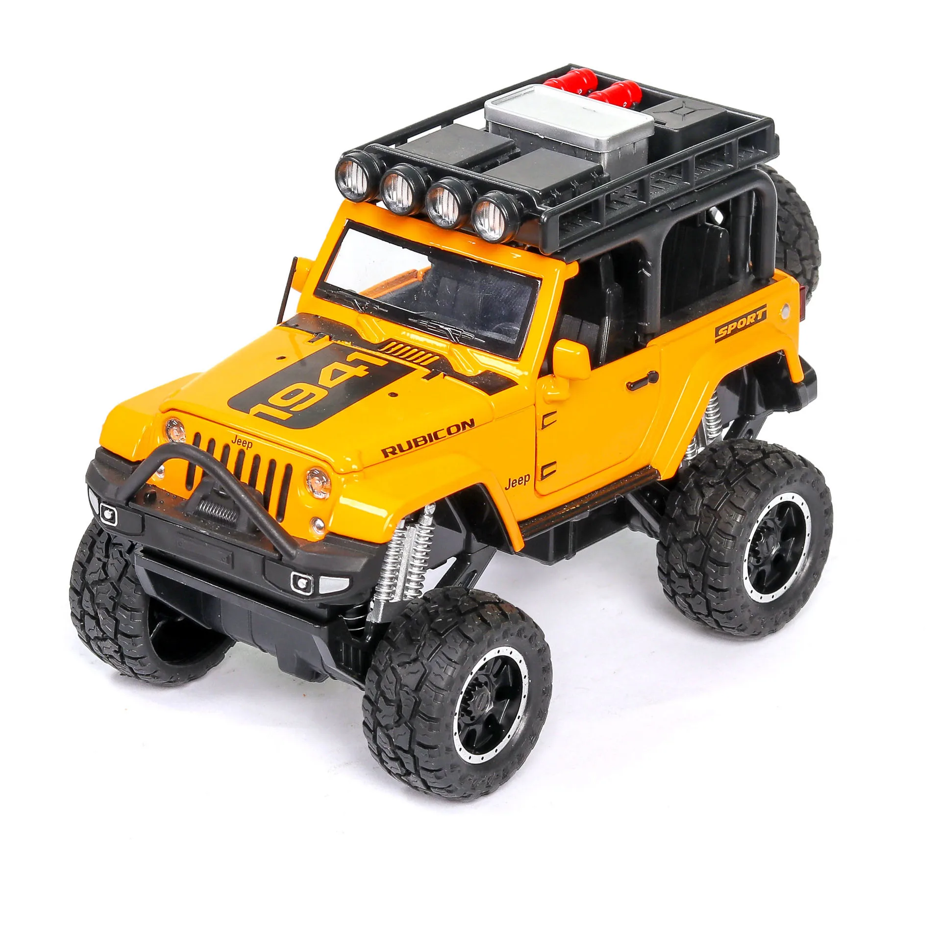 yellow 1:32 модель автомобиля Jeep-Wrangler Rubicon из сплава, литая Игрушечная модель автомобиля, детская игрушка для коллекционирования - Цвет: yellow