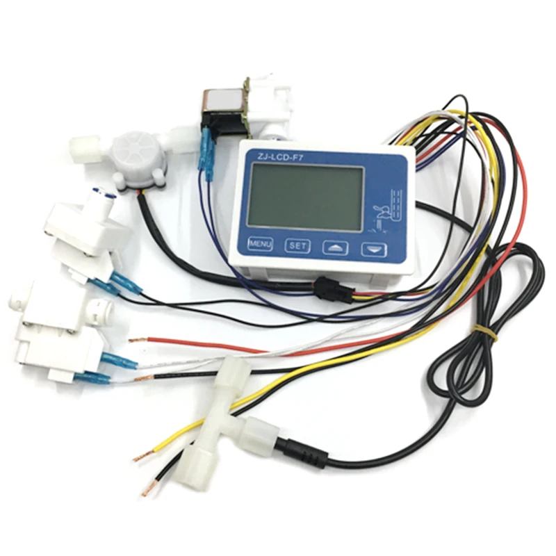 Фильтр для чистой воды контроллер дисплея Zj-Lcd-F7+ электромагнитный клапан+ переключатель+ Датчик потока+ Tds