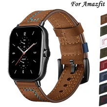 

20mm/22mm band For Amazfit GTS/2/2e/GTS2 Mini/GTR 42mm/47mm/GTR2/2e/stratos 3 belt leather Bracelet Amazfit bip/pace Watch strap