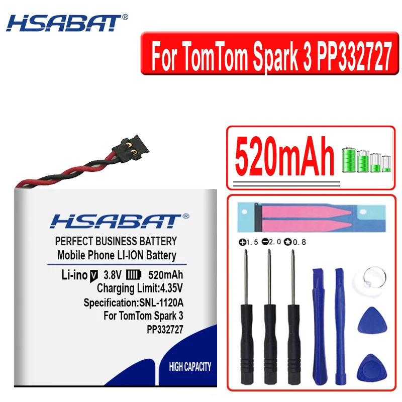 HSABAT WT-TTS3 Замена 520 мАч батарея для TomTom Spark 3 Смарт часы Smartwatch PP332727