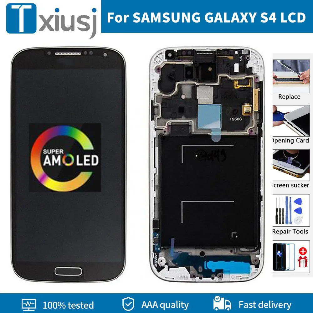 ЖК-дисплей Super AMOLED 5 0 дюйма для SAMSUNG GALAXY S4 IV i9500 i9505 i9506 i337 с сенсорным экраном и