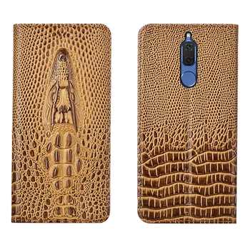 

Crocodile head pattern genuine leather case card slot holder for Huawei Mate 10 Lite/Huawei Mate 20 Lite phone case funda coque
