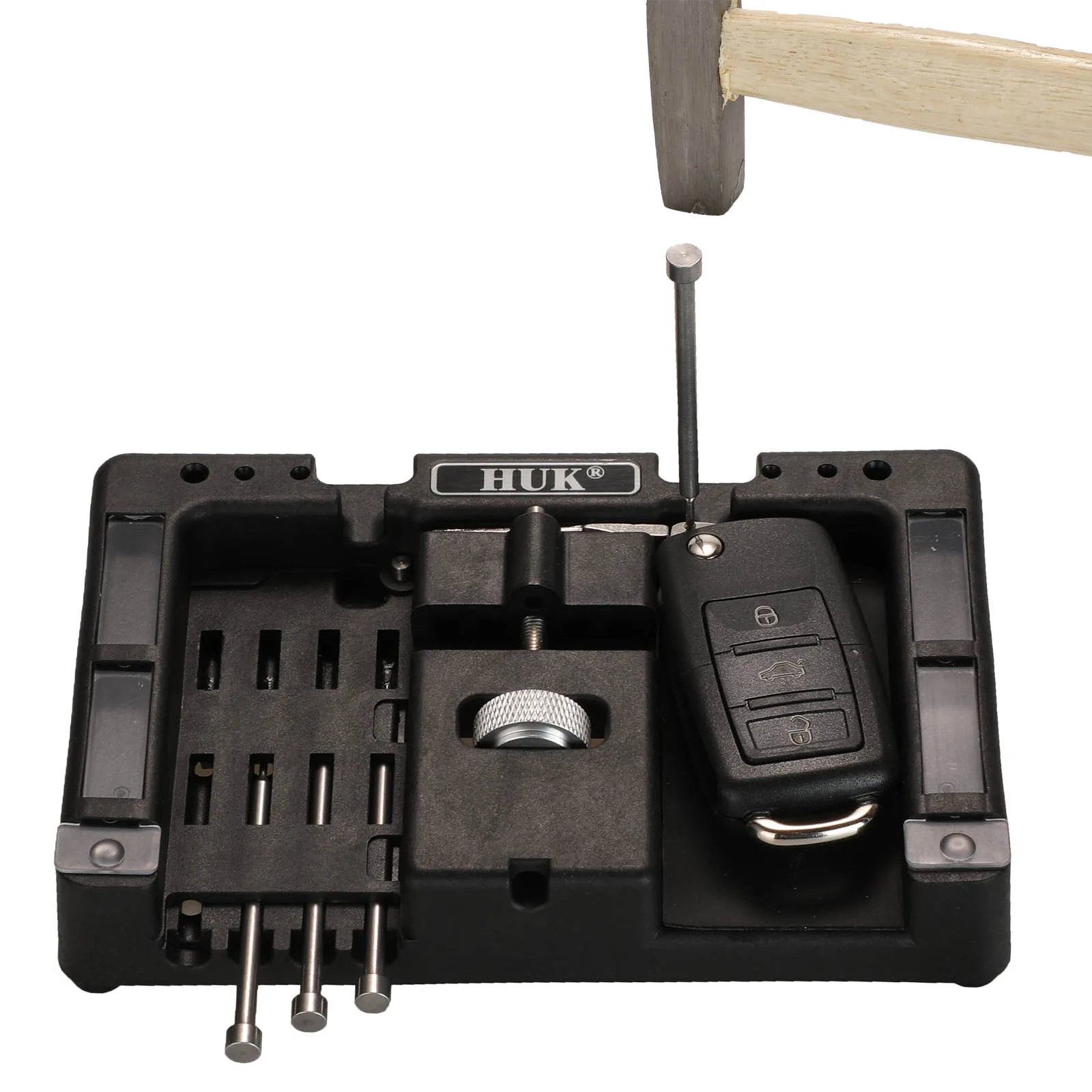 

jingyuqin Original HUK Key Fixing Tool Flip Car Key Vice Of Flip-key Pin Remover With 4 Pins For Locksmith Tool