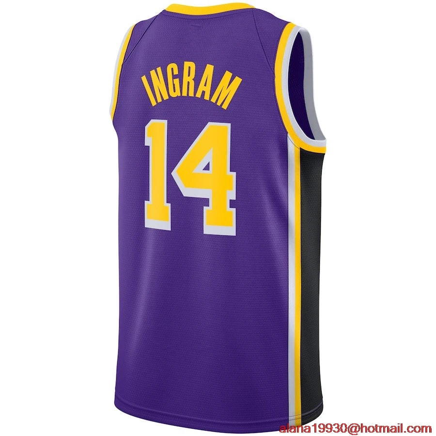 Молодежная детская баскетбольная майка LeBron James Lonzo Ball Brandon Ingram Kobe Bryant /19 City Edition, баскетбольная майка в Лос-анжелесском стиле - Цвет: PIC