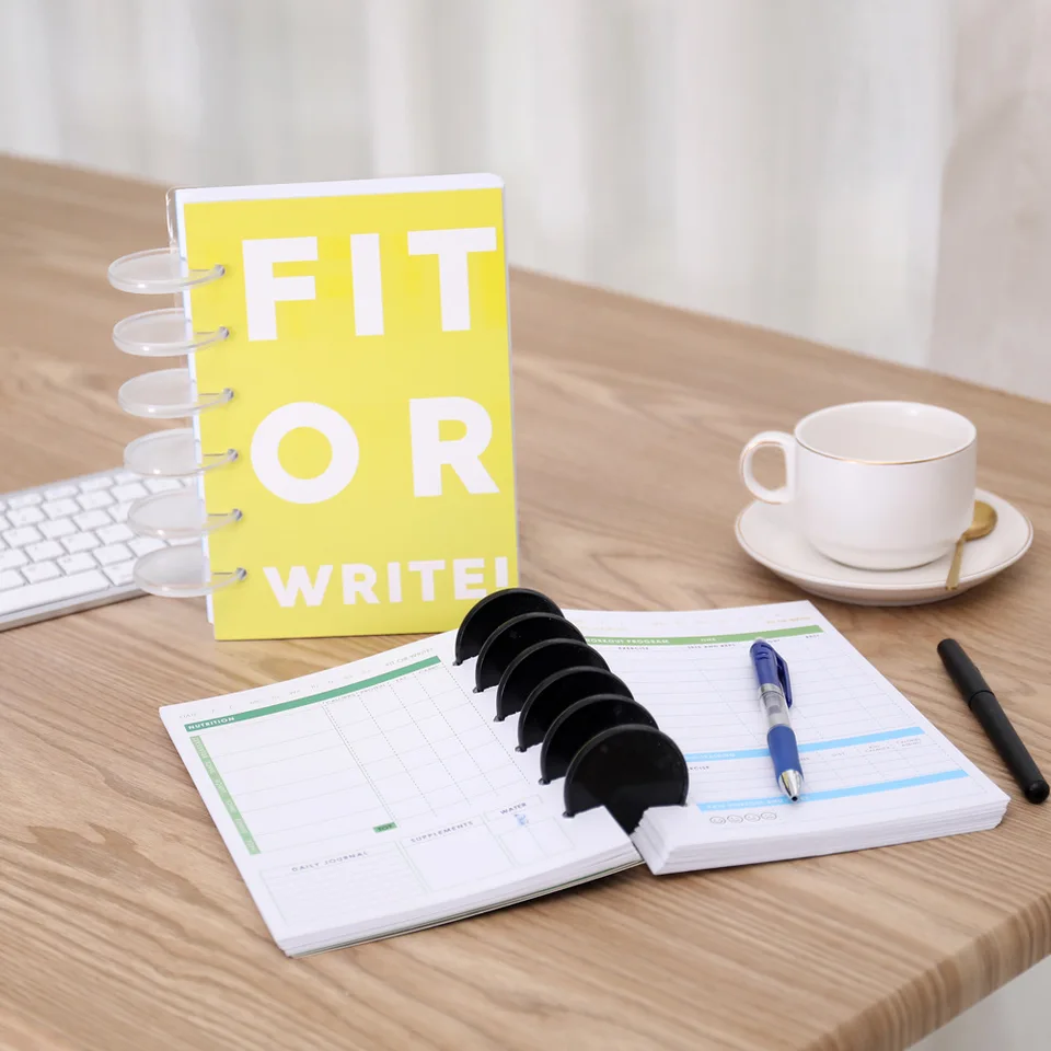 44 Disques De Reliure En Plastique Ronds - Anneaux à Expansion Pour Relier Documents, Agendas, Albums Photo - Diamètre 2.8 Cm - Blanc