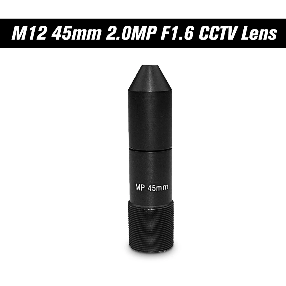 M12 Mount MTV Board Lens HD 2,0 мегапиксельная 45 мм Пинхол cctv lens формат изображения ", F1.6, фиксированная диафрагма большое расстояние обзора