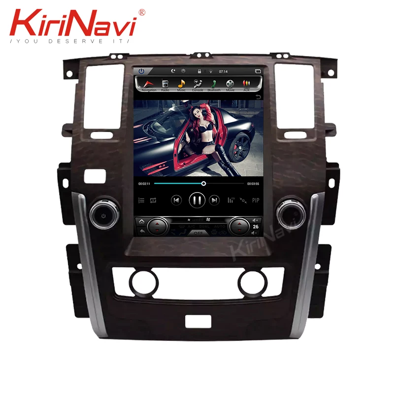 KiriNavi вертикальный экран Tesla style 12,1 ''Android 8,1 автомобильный Dvd мультимедийный плеер для Nissan Patrol автомобильный Радио навигатор 2012