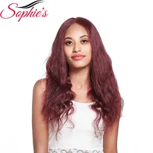 Sophie's 4*4 парики из натуральных волос, волнистые человеческие волосы, парики для женщин, человеческие волосы, 99j цвет, не парик Remy