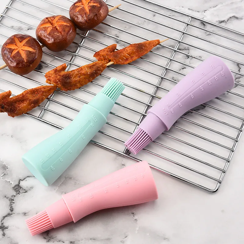 Oil-Bottle-Brush Baking-Accessories Barbecue-Tools Temperature-Resistant Silicone BBQ