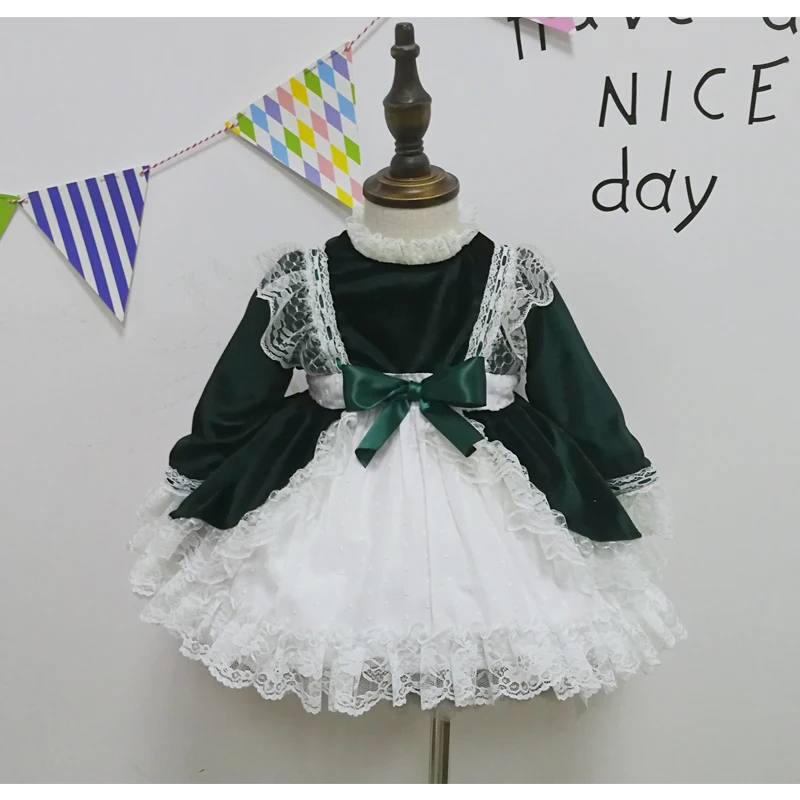 Комплект из 3 предметов одежда для маленьких девочек испанский платья младенцев