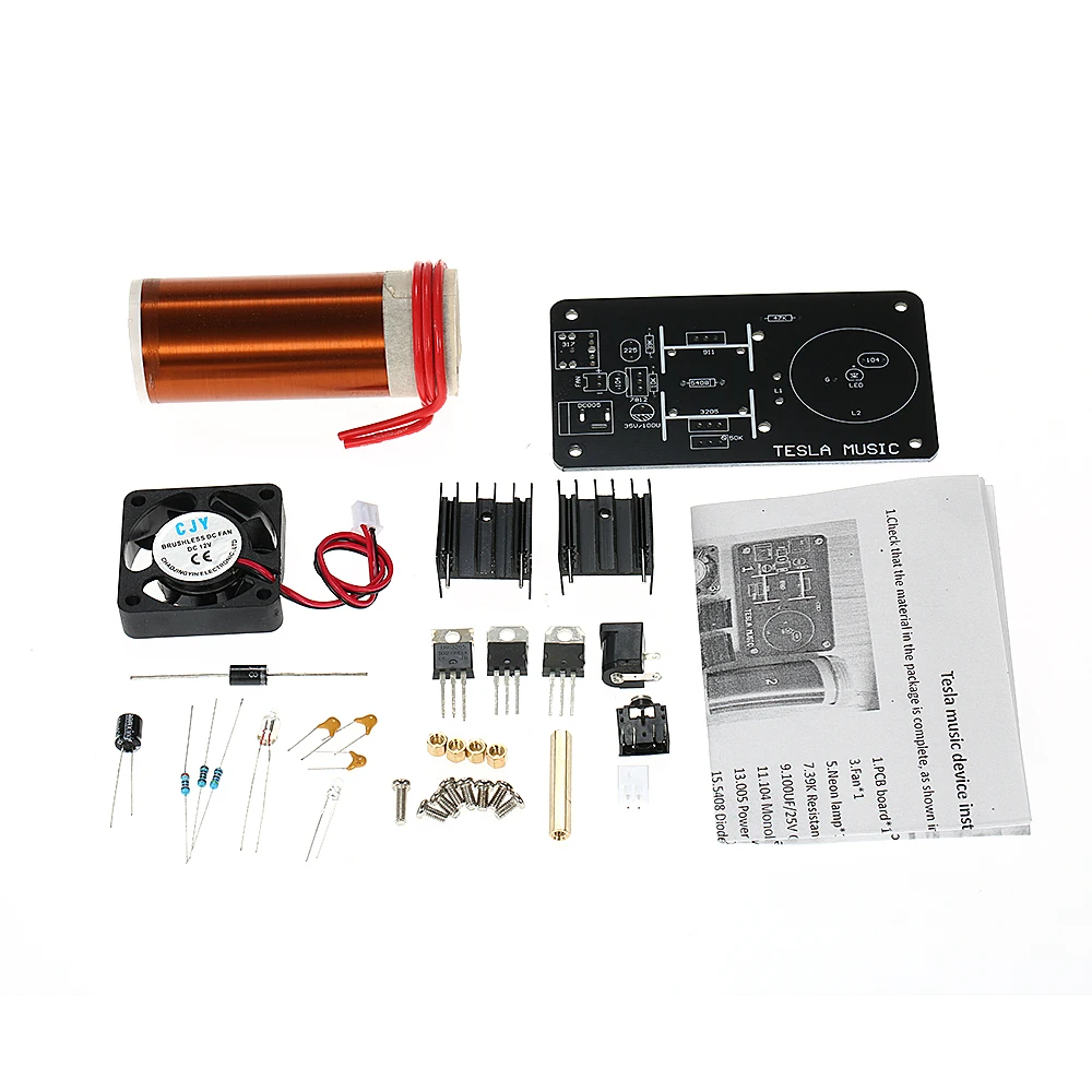 

DIY Music Tesla Coil Plasma Loudspeaker Kit Set Wireless Transmission Experiment Model