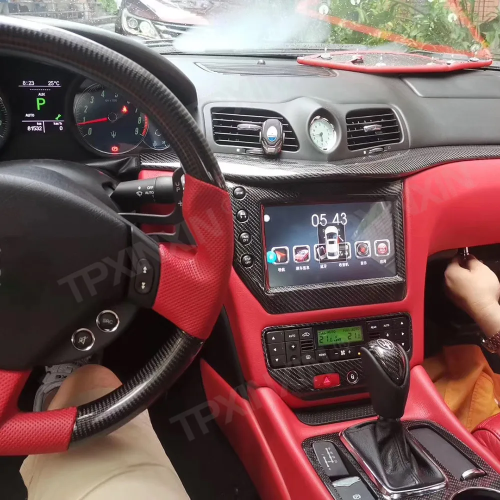 Android 10 Per Maserati Gt/Gc Maisurismo Schermo Nero Lettore Multimediale In Fibra Di Carbonio Car Aircon Board Unità Di Navigazione Gps
