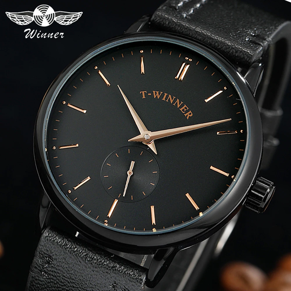 

relogio masculino WINNER 2019 Men Watch Top Brand Luxury Sport Hand Wind Mechanical Wristwatch Leather Skeleton Male Clock