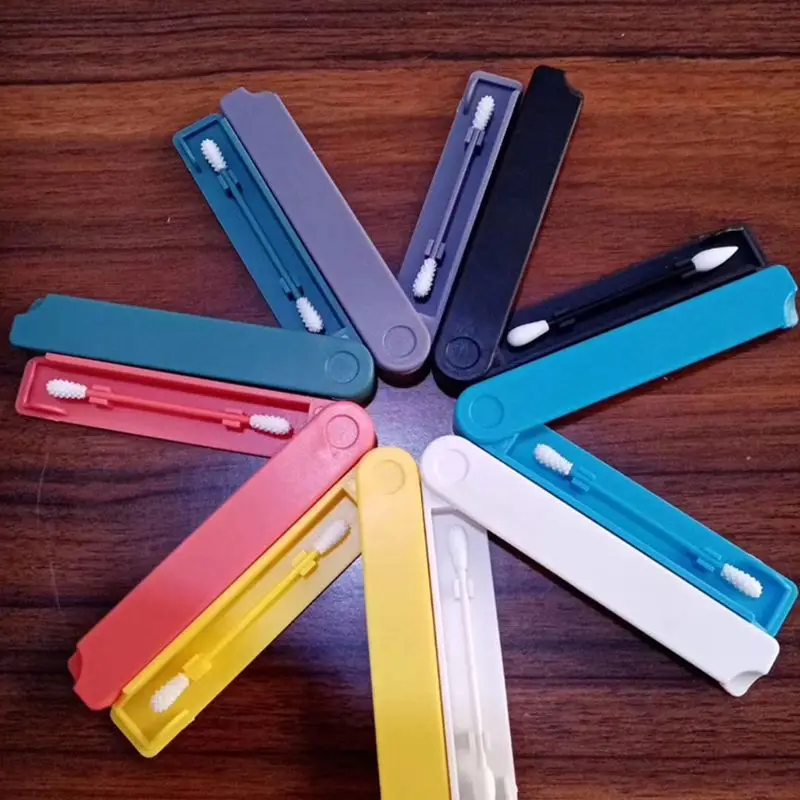 

Reusable Silicone Cotton Swab Double Tips Ear Cleaning Makeup Sticks Rough Friction Smooth Q-Tip Cosmetic Buds Travel Portable