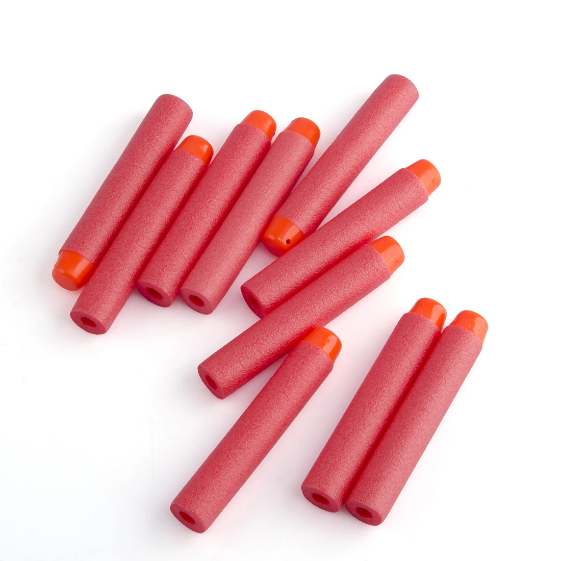 100pcs/200pcs/500pcs/1000pcs Fluorescence Dart Refills Universal Standard Round Head Hollow Foam Bullets for Nerf Toy Gun