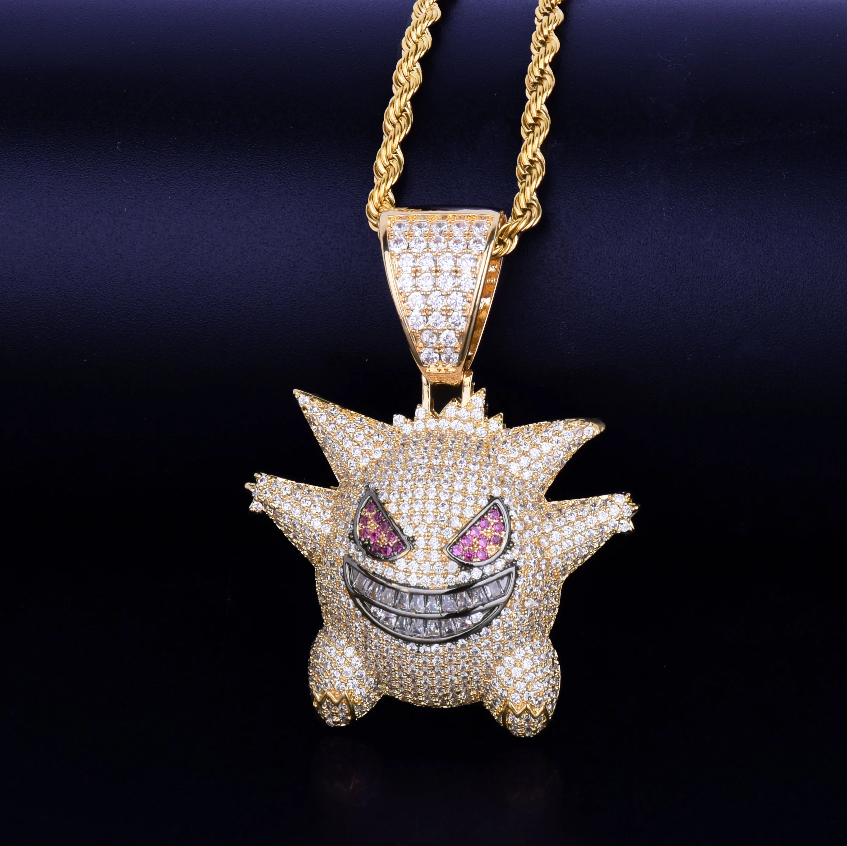 Men Necklace Japanse Anime Mega Steen 