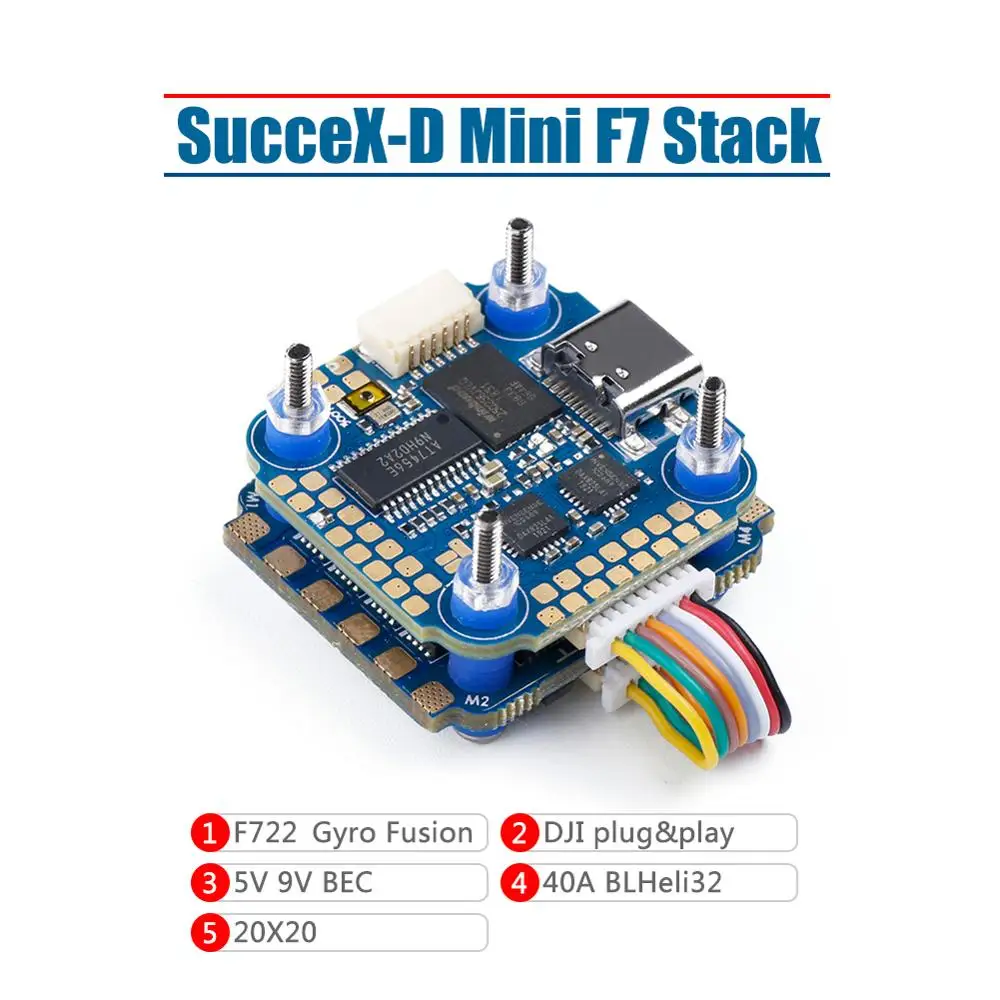 IFlight SucceX D F7 мини игровые Джойстики + 40A ESC 4 в 1 2 6S для RC DIY небольшой гоночный Дрон с
