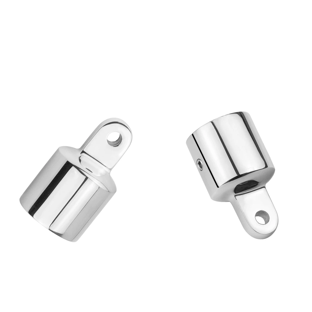 2pieces Marine Stainless Steel Eye End Cap Bimini Top Fitting/Hardware 1''