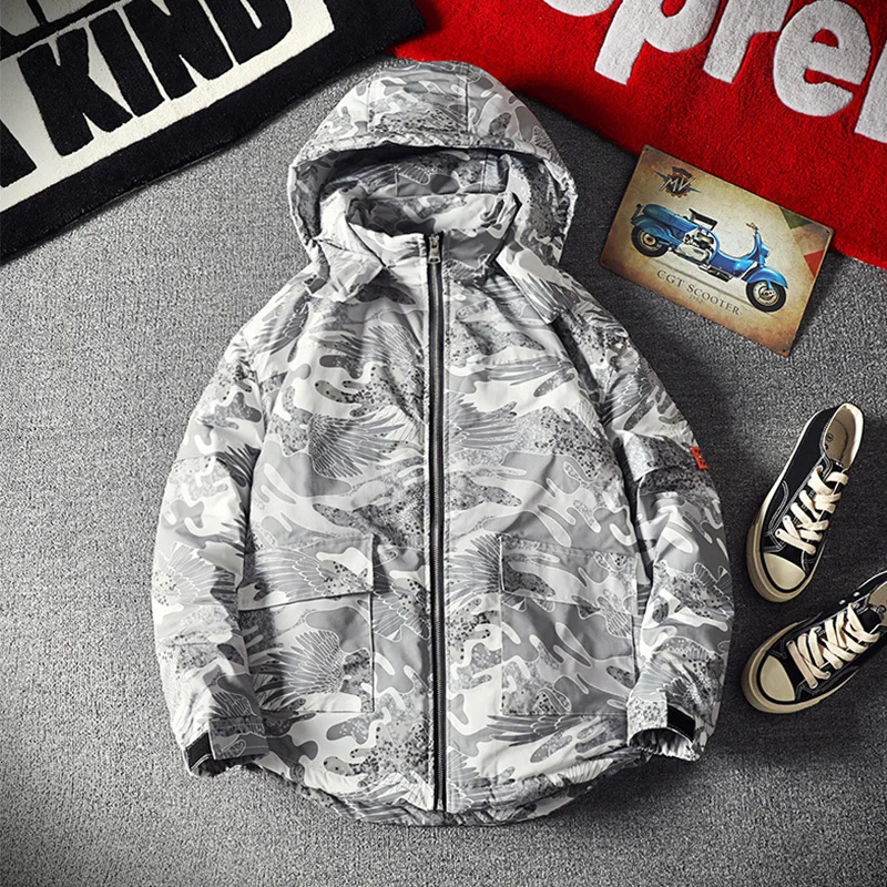 Свободная одежда с капюшоном и воротником Chaqueta Hombre Invierno, зима, толстая зимняя мужская куртка-пуховик, теплая верхняя одежда, мужские пальто, куртки