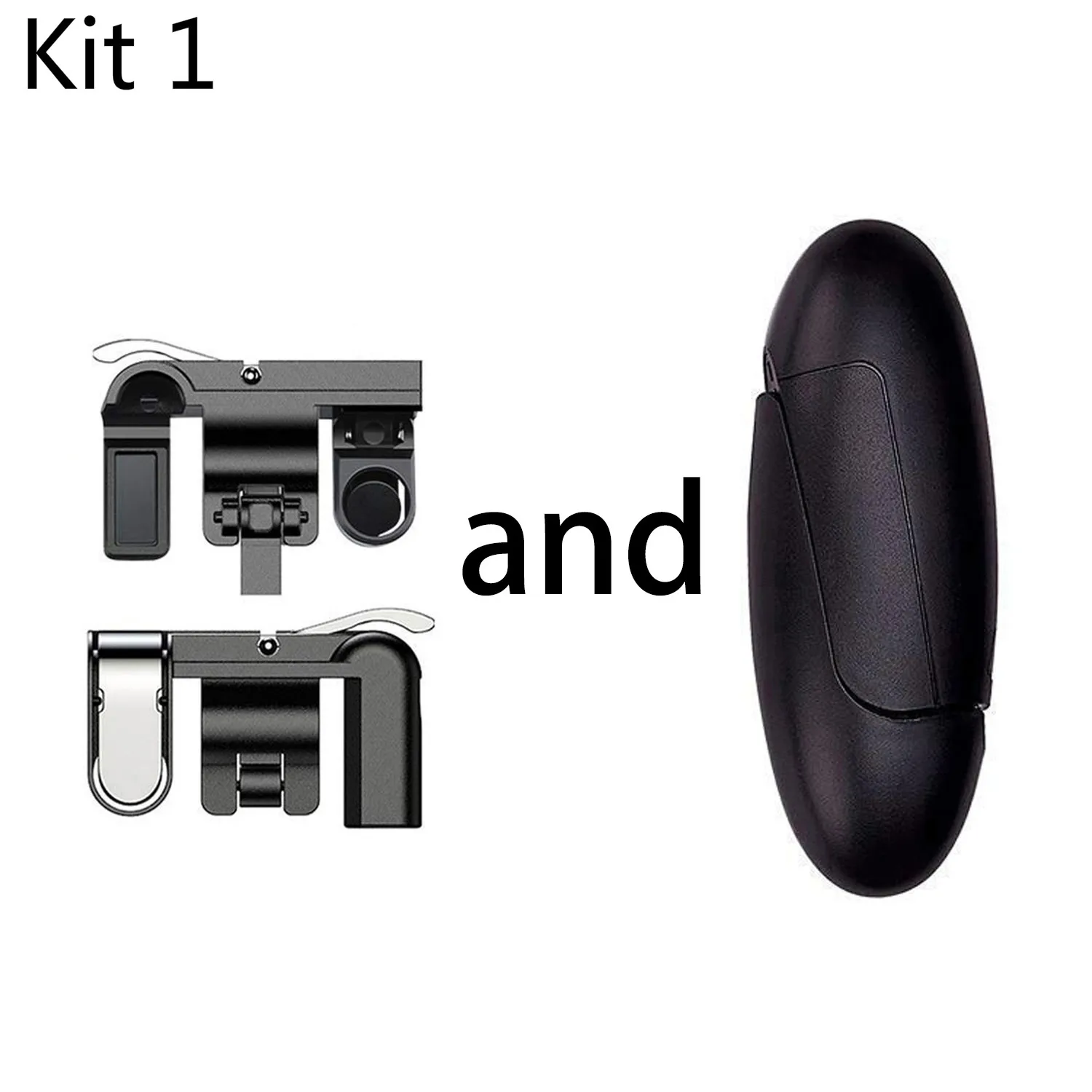 Kit 1 PUBG COD мобильный триггер игровой контроллер Shooter Fire Aim L1R1 Кнопка джойстик ручка геймпад для вызова Duty IPhone Android - Цвет: Kit 1