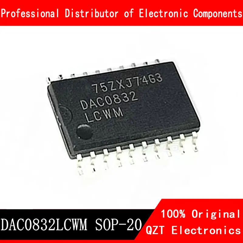 5pcs/lot DAC0832 DAC0832LCWM SOP20 8 resolution D/A conversion integrated chip new original In Stock 5pcs lot cd4504bpwr cm504b tssop16 logic conversion level shifter chip in stock