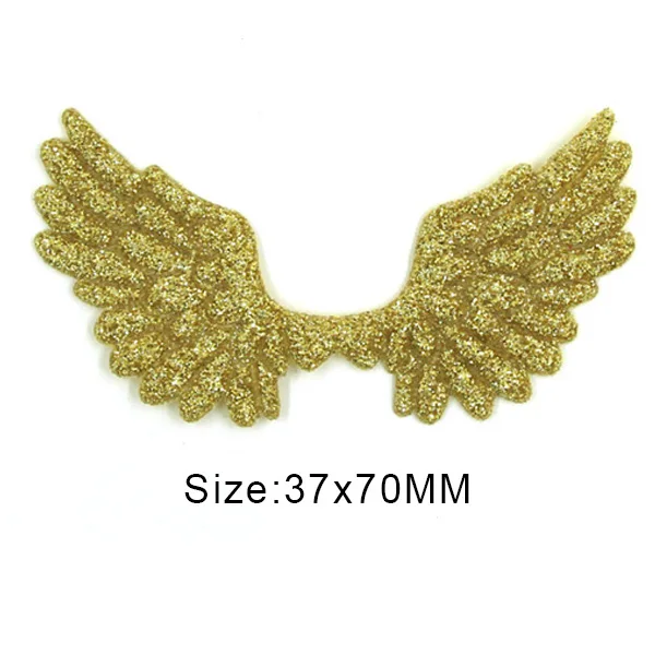 Big Gold Wing 20 шт., блестящие нашивки с крыльями ангела, разноцветные Блестки для детей, пришитые на одежду, сделай сам, заколки для волос, головные уборы, украшение торта - Цвет: Big Gold Wing
