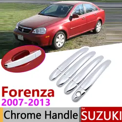 Для Suzuki forenza J200 Facelift 2007 ~ 2013 хромированные дверные ручки крышки наклейки на автомобиль отделка комплект 2008 2009 2010 2011