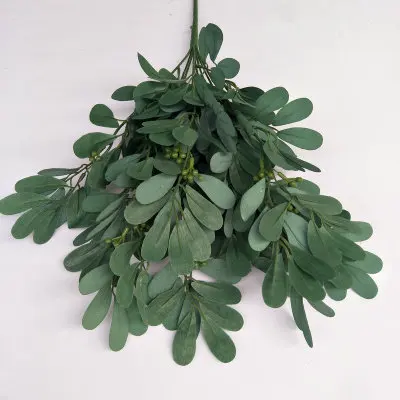 2PCS Artificial Flower 3 Fork jujube Tree Leaf Vine Home Arch Garden Wedding Hotel Decoration Simulation Green Plant Cane Props
