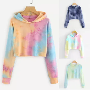 

Women's Hoodie Printed Graffiti Patchwork Sweatshirt Long Sleeve fleece Pullover loose Casual Tops Blouse #L5