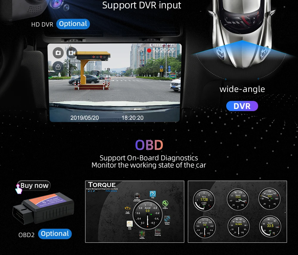 Excellent 2 din Android 9.0 Octa Core PX6 Car Radio Stereo GPS Navi Audio Video Player Unit PC Wifi BT HDMI AMP 7851 OBD DAB+ SWC 4G+64G 33