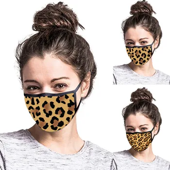 

Fashion Leopard Print Women Anti Pollution Maske Outdoor Protection Non-Woven Fabric Dust Facemask Cover mascarilla masque маска