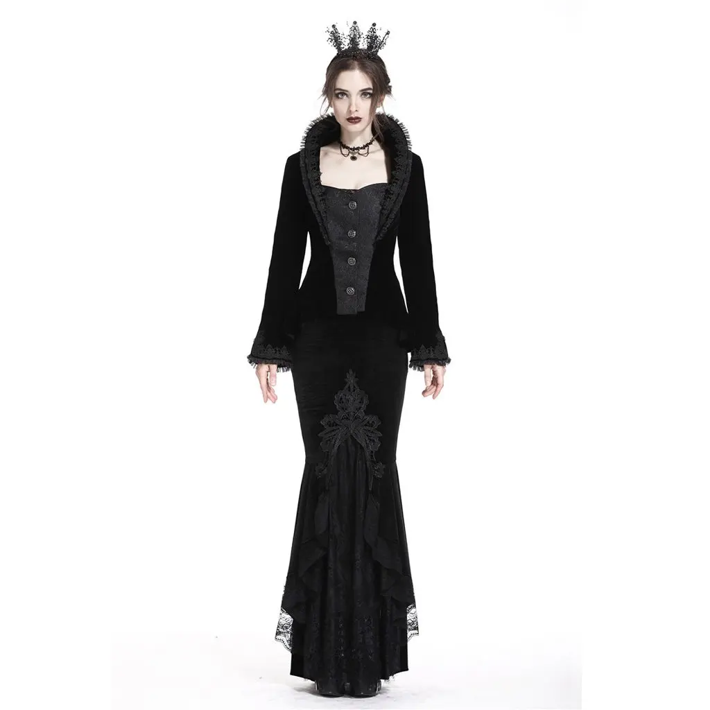 Женская велюровая кружевная юбка Darkinlove Goth KW134|Юбки| |