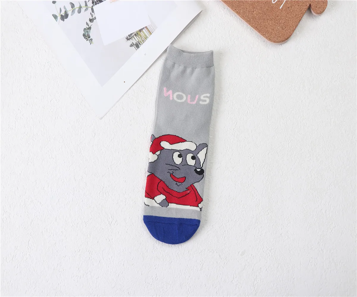 New Women Cotton Boat Socks Cute Mouse Ankle Socks Short Sox Casual Animal Ear Girl Sock Spring Korean