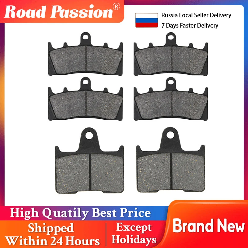 

Road Passion Motorcycle Front and Rear Brake Pads For SUZUKI GSXR1000 GSXR 1000 K1/K2 2001-2002 GSX1400 GSX 1400 K1/K2/K3/K4/K5