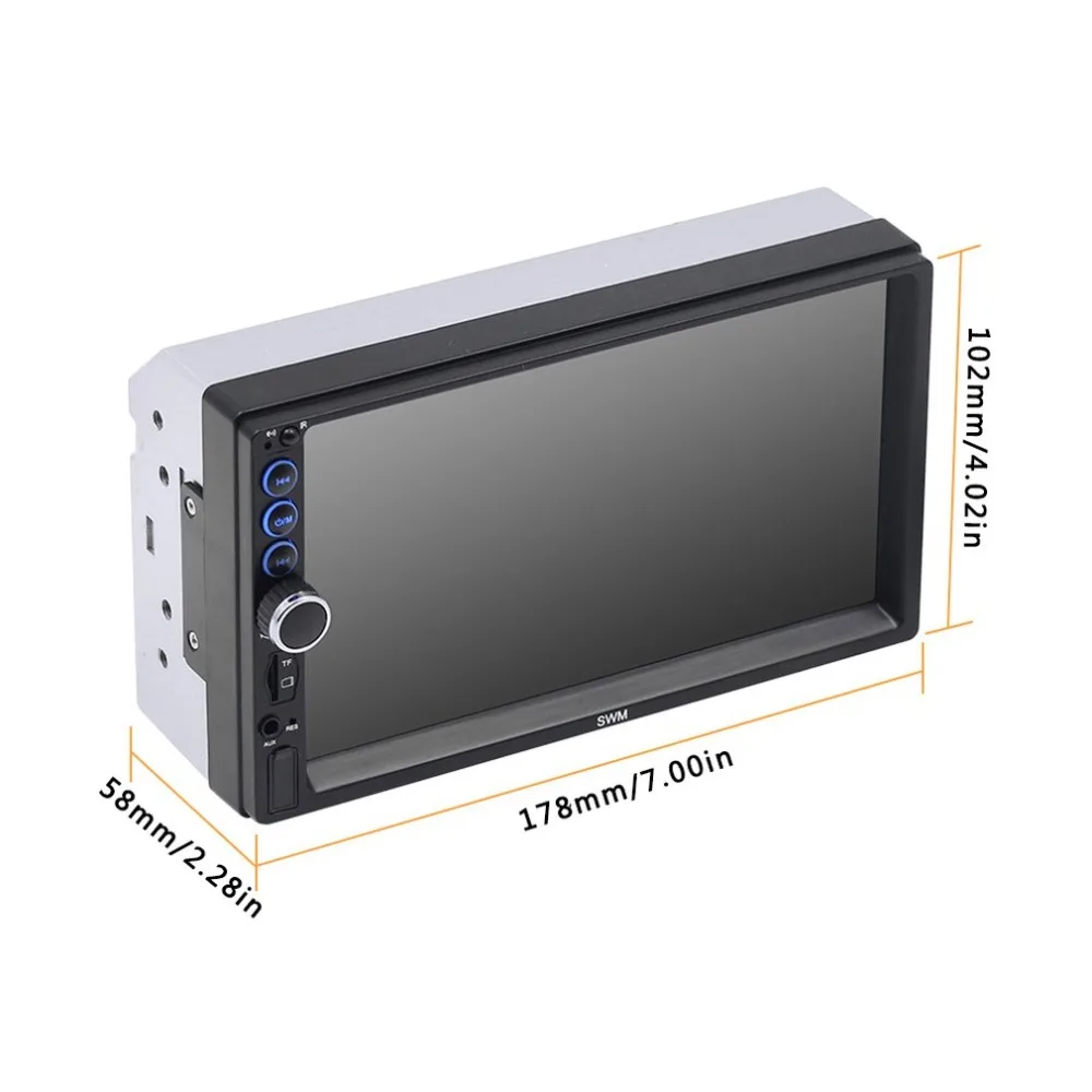 " автомобильное радио MP5 HD мультимедийная Поддержка USB/AUX/FM зеркало заднего вида камера Handsfree рулевое колесо дистанционное управление радио