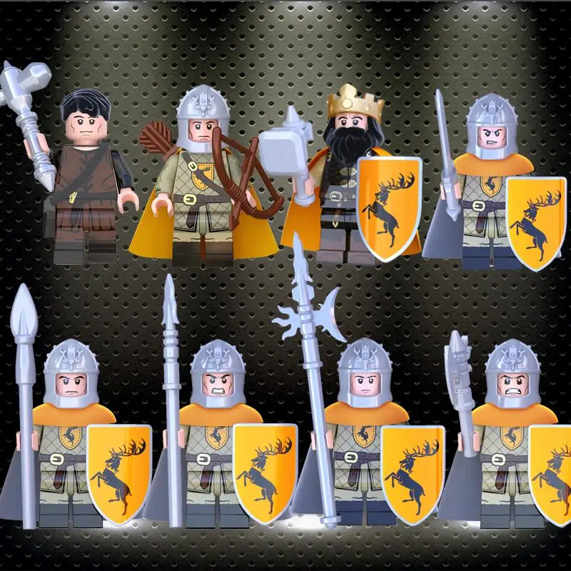 

LEGOED Game of Thrones Stannis Baratheon Spear Sword Infantry Archers Ice and Fire Building Blocks minifigured Toys child Gifts