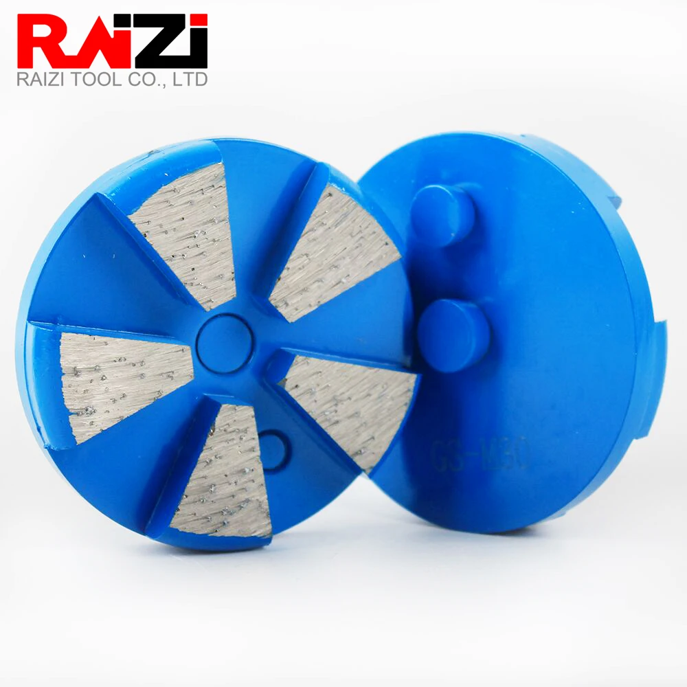 

Raizi 3inch/80mm Concrete Grinding Disc for STI Prepmaster Diamond Tool #30 Concrete Floor 2 Pin Metal Diamond Grinding Block