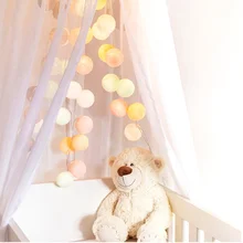 Fairy Lights Garland LED Cotton Balls Light String Outdoor Christmas Tree Decorations Night Lamp For Salon Holiday Shopping Mall