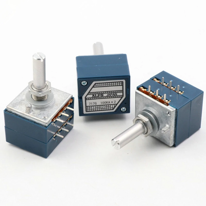 Stereo 10KA 20KA 50KA 100K 250K Japan ALPS RK27 Volume Potentiometer