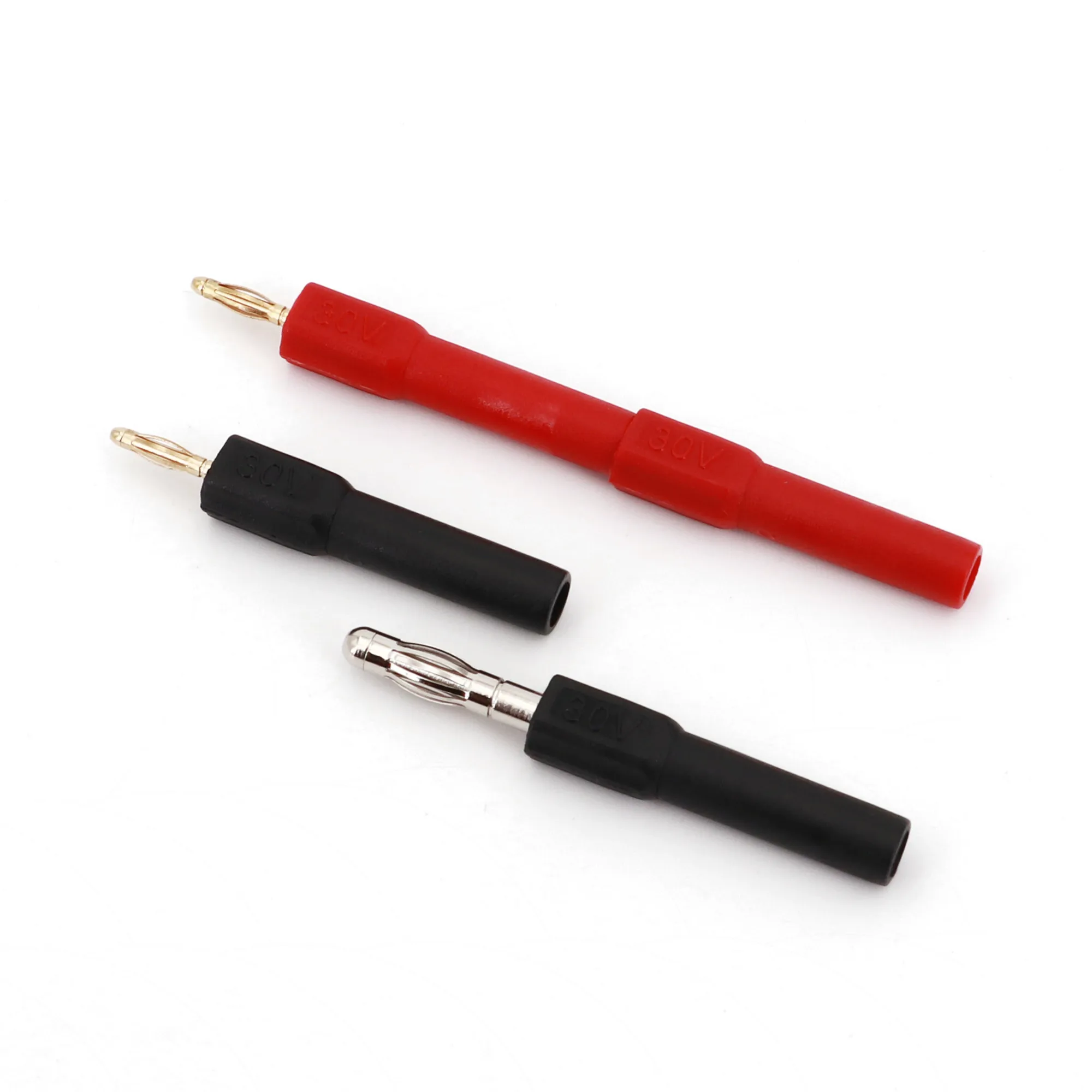 Adaptateur fiche banane mâle 2mm vers jack femelle 4mm - Lot de 2