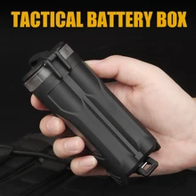 Tactical Battery Storage Waterproof Battery Case Box for CR123/AAA/AA/18650 Airsoft Paintball Outdoor Battery Box Hunting Gear