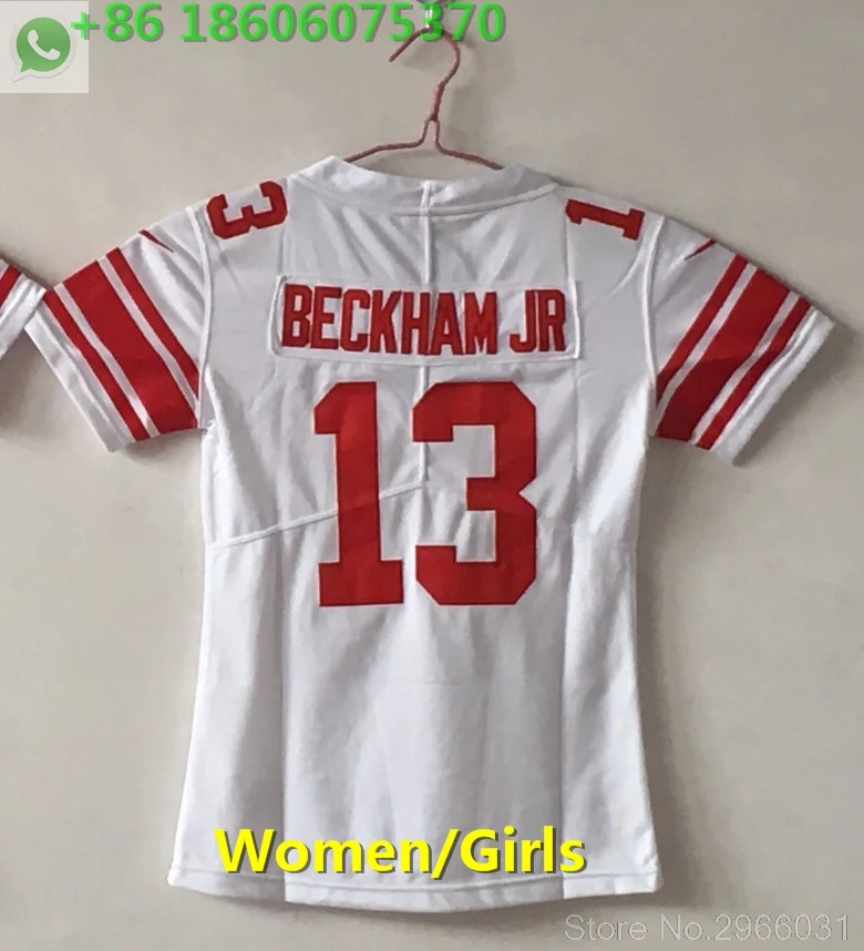 A+++ качественные женские 10 eli manning 13 odell beckham JR Jersey Нью-Йорк