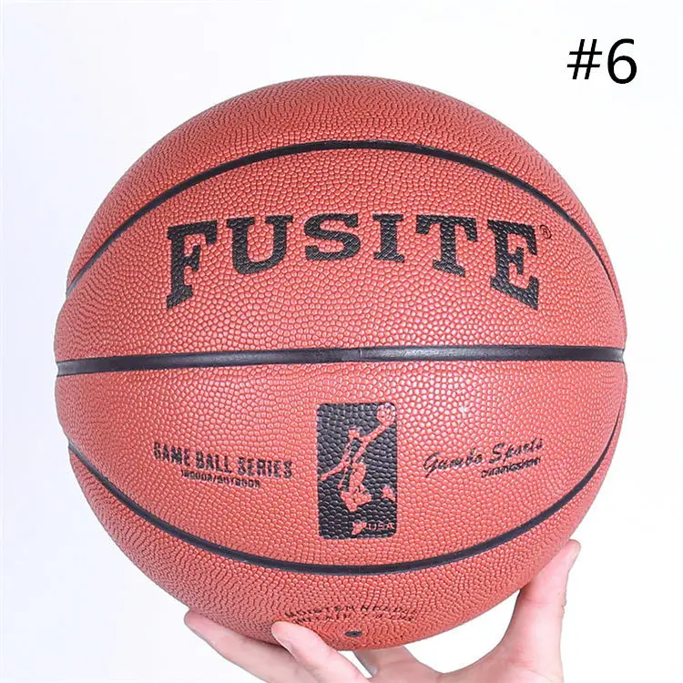 Red SIZE 6 Стандартный размер#5/#6#7 PU баскетбол износостойкий влагопоглощающий нескользящий Профессиональный тренировочный Баскетбол - Цвет: Red SIZE 6