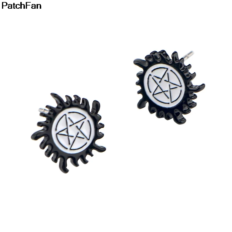 Patchfan, сверхъестественное, в стиле панк, трендовые, очаровательные, дизайнерские серьги-гвоздики, вечерние, ювелирные изделия, подарки подруге для подарка на день рождения, A2486