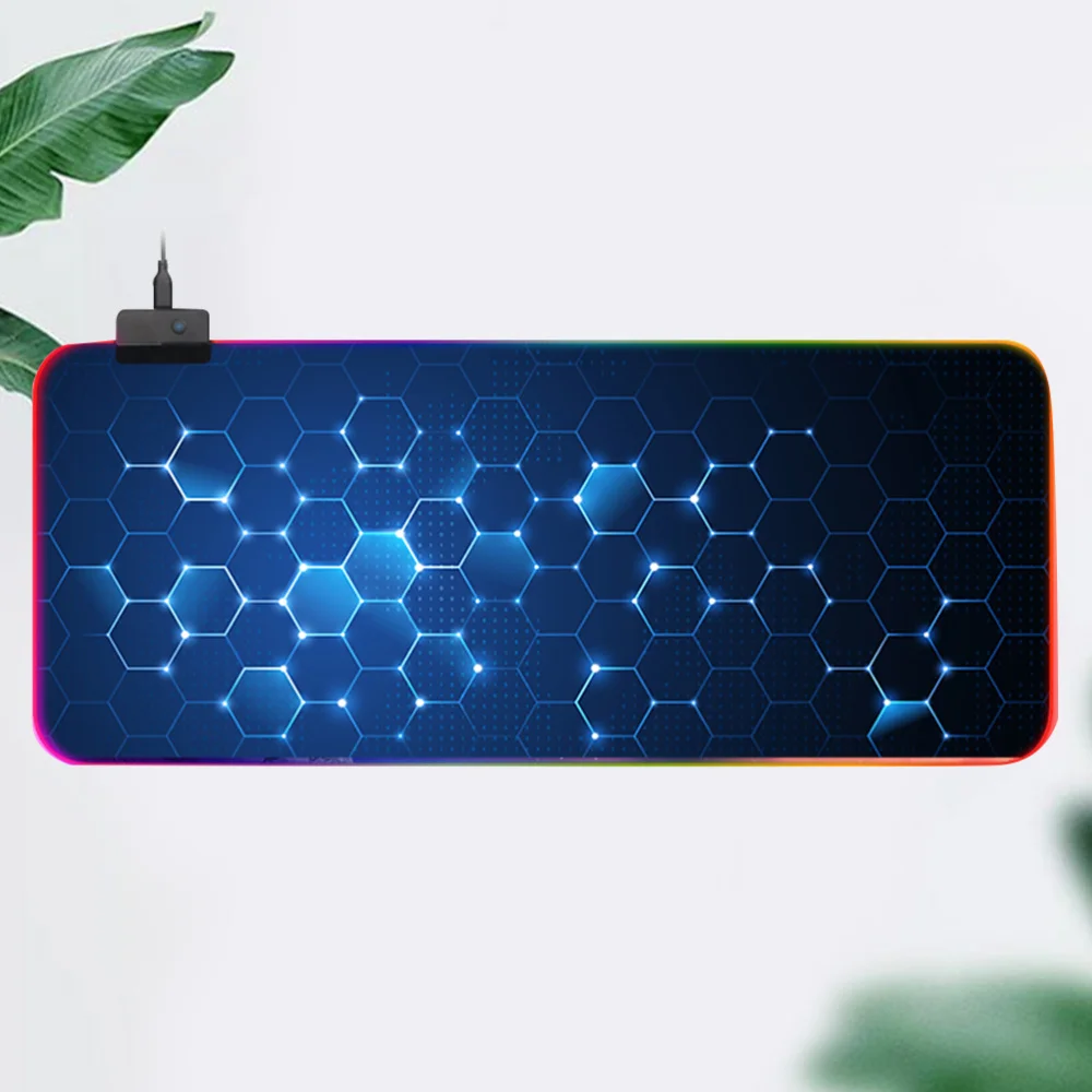 

1 PC Luminous Keyboard Mat Computer Accessoy Anti-slip Keyboard Pad RGB Keyboard Mat for Home Net Bar Office Dorm